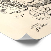 Fußball-Helm 1927 Patentart - Alter Peper Poster (Ecke)