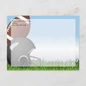 Fußball Helm/Ball Einladungspostkarte (Rückseite)