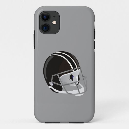 Fußball Helm Silber Case-Mate iPhone Hülle (Rückseite)