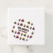 Fußball-Helm und Babydusche Geschenkanhänger (Beispiel)