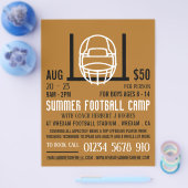 Fußball-Helm & Ziel, Fußball-Camp-Werbung Flyer (Einzeln)