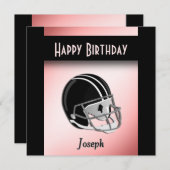 Fußball Helmet Geburtstagsparty Einladung (Vorne/Hinten)