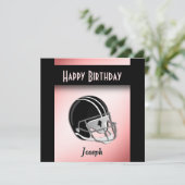 Fußball Helmet Geburtstagsparty Einladung (Stehend Vorderseite)