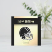 Fußball Helmet Geburtstagsparty Einladung (Stehend Vorderseite)