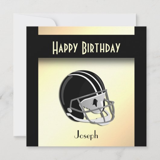 Fußball Helmet Geburtstagsparty Einladung (Vorderseite)