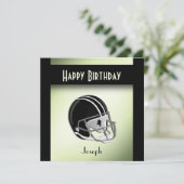 Fußball Helmet Geburtstagsparty Einladung (Stehend Vorderseite)