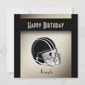 Fußball Helmet Geburtstagsparty Einladung (Vorderseite)