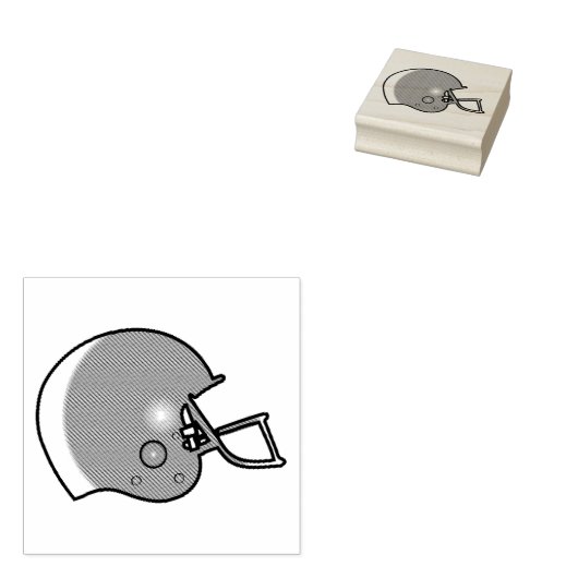 Fußball Helmet Gummistempel (Stempel)