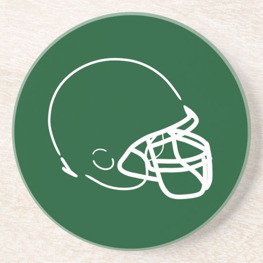 Fußball Helmet Sandstein Untersetzer (Vorne)