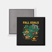 Fußball Herbst Tore Spaß Kinder Herbst Pixel Video Magnet (Vorderseite/Rückseite)