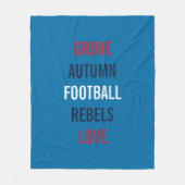 Fußball Herbstbrise Tailgate Duschkabine Party Gem Fleecedecke (Vorderseite)