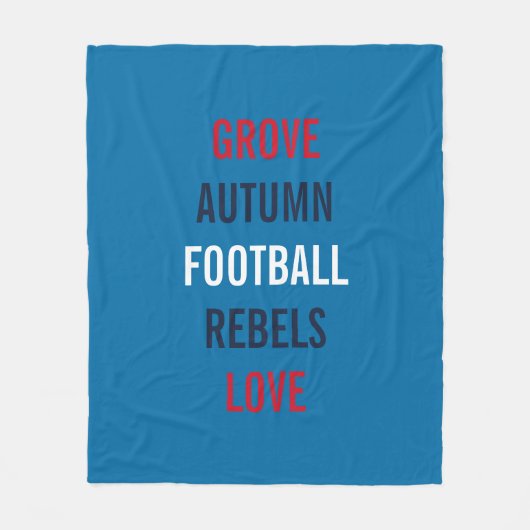 Fußball Herbstbrise Tailgate Duschkabine Party Gem Fleecedecke (Vorderseite)