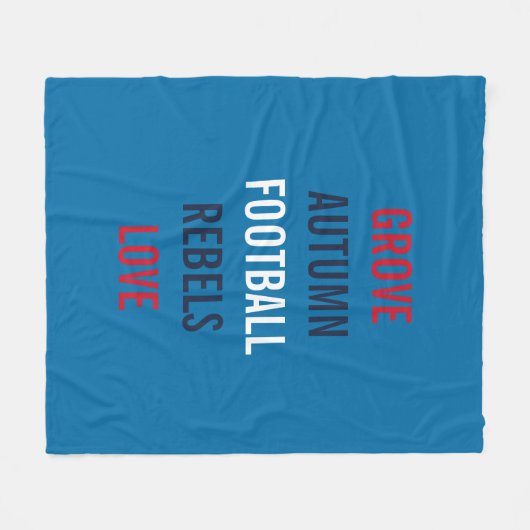 Fußball Herbstbrise Tailgate Duschkabine Party Gem Fleecedecke (Vorderseite (Horizontal))