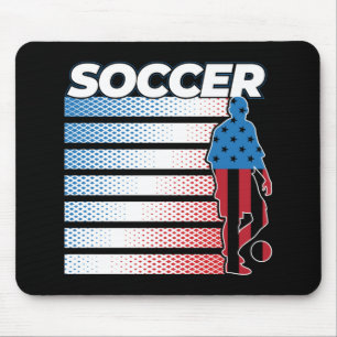 Fußball Herren Rot Weiß Blau Mousepad