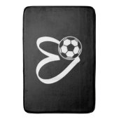 Fußball-Herz Badematte (Vorderseite Vertikal)