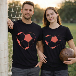 Fußball Herz Ball; Fußball Herz Grafik T-Shirt