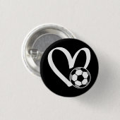 Fußball-Herz Button (Vorne & Hinten)