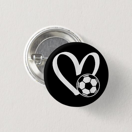 Fußball-Herz Button (Vorne & Hinten)