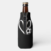 Fußball-Herz Flaschenkühler (Flasche Rückseite)