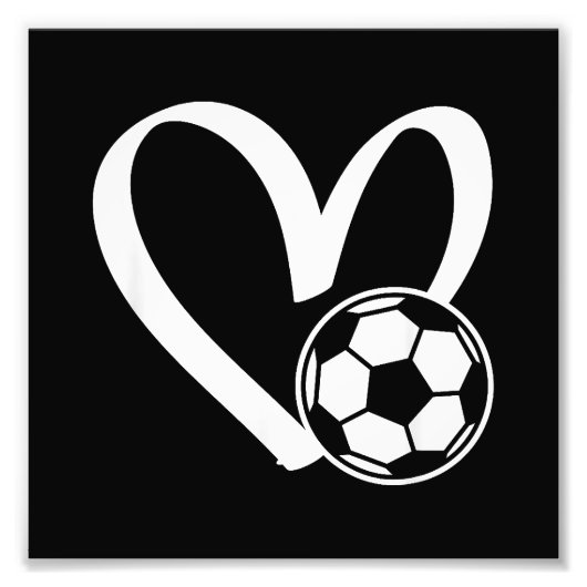 Fußball-Herz Fotodruck (Vorne)