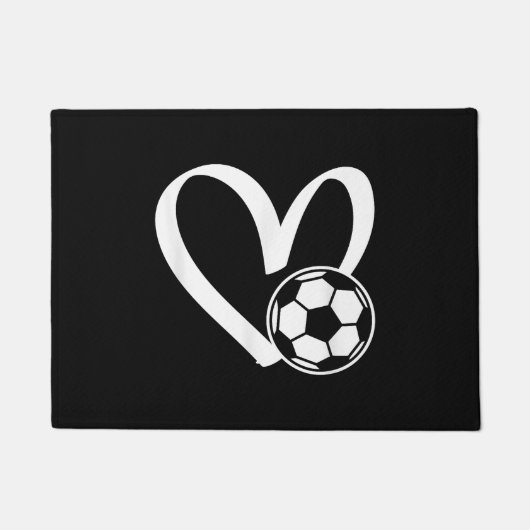 Fußball-Herz Fußmatte (Vorderseite)