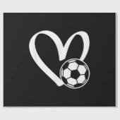 Fußball-Herz Geschenkpapier (Flach)