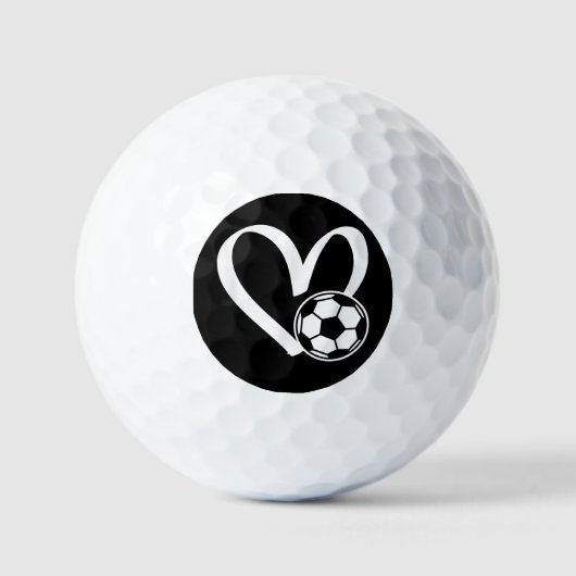 Fußball-Herz Golfball (Vorderseite)