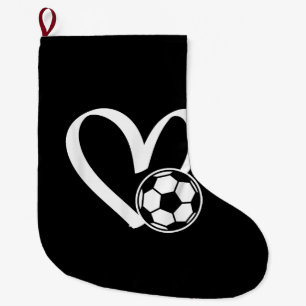 Fußball Herz Großer Weihnachtsstrumpf