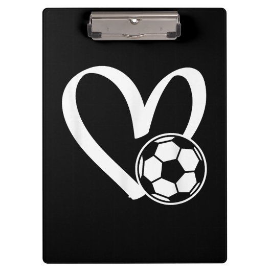 Fußball-Herz Klemmbrett (Vorderseite)
