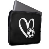 Fußball-Herz Laptopschutzhülle (Vorne Rechts)