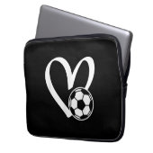 Fußball-Herz Laptopschutzhülle (Vorderseite Links)