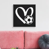 Fußball-Herz Leinwanddruck (Insitu (Wohnzimmer))