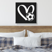 Fußball-Herz Leinwanddruck (Insitu (Schlafzimmer))