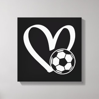 Fußball-Herz Leinwanddruck