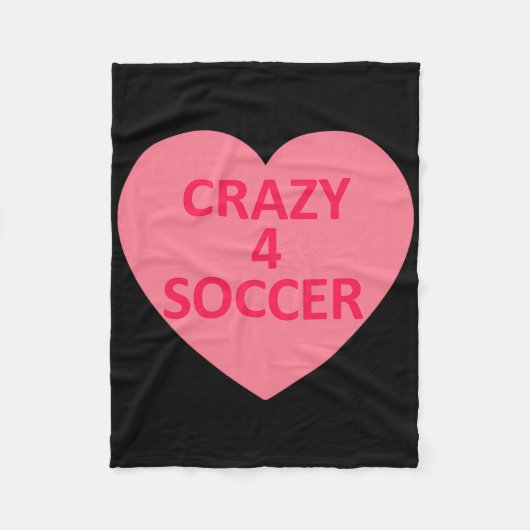 Fußball - Herz Liebe Valentinstag Personalisiert C Fleecedecke (Vorderseite)