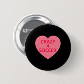 Fußball - Herz Liebe Valentinstag Personalisierte Button (Vorne & Hinten)