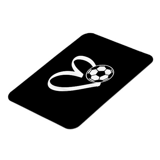 Fußball-Herz Magnet (Linke Seite)