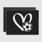 Fußball-Herz Magnetkarte (Vorne/Hinten)