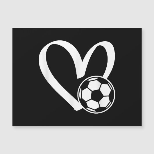 Fußball-Herz Magnetkarte (Vorderseite)