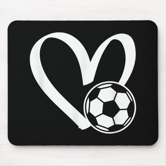 Fußball-Herz Mousepad (Vorne)