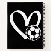 Fußball-Herz Notizblock (Rückseite)