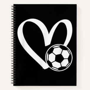 Fußball-Herz Notizblock