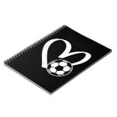 Fußball-Herz Notizblock (Linke Seite)