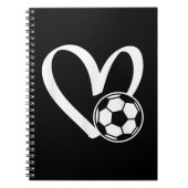 Fußball-Herz Notizblock (Vorderseite)