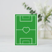 Fußball, Herz-Pitch.l Liebe Fußball Postkarte (Stehend Vorderseite)