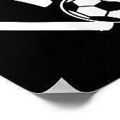 Fußball-Herz Poster (Ecke)