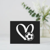 Fußball-Herz Postkarte (Stehend Vorderseite)