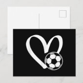 Fußball-Herz Postkarte (Vorne/Hinten)