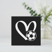 Fußball-Herz Save The Date (Stehend Vorderseite)