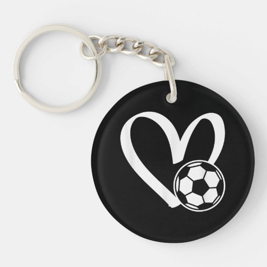 Fußball-Herz Schlüsselanhänger (Vorderseite)